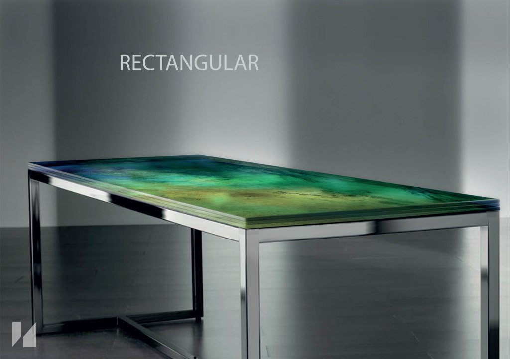 glass table top glass painting
single layer glass top
double glass top
rectangular table base
office table
glass desk azure
blue lagoon mar mare nature